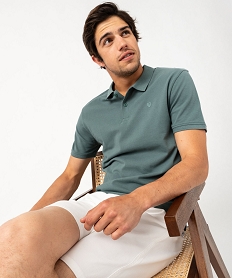 GEMO Polo à manches courtes en maille piquée homme Vert