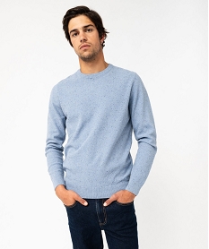 GEMO Pull en maille fine mouchetée homme bleu vif