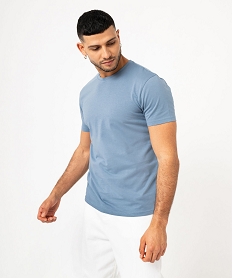 GEMO Tee-shirt à manches courtes et col rond homme bleu chine