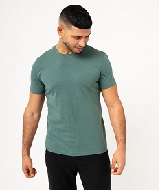 GEMO Tee-shirt à manches courtes et col rond homme Vert