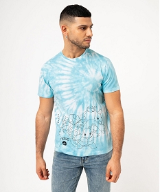 GEMO Tee-shirt manches courtes tie-and-dye imprimé homme - Pokémon tie and dye