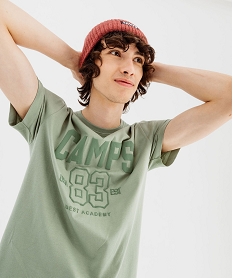 GEMO Tee-shirt manches courtes imprimé homme - Camps United Vert
