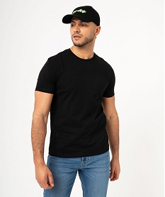 GEMO Tee-shirt manches courtes coupe droite en coton homme vert standard