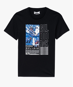 GEMO Tee-shirt manches courtes en coton imprimé homme - Goldorak noir standard