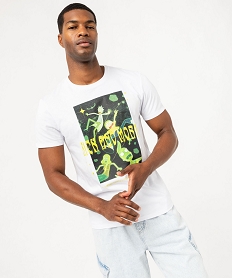 GEMO Tee-shirt manches courtes en coton imprimé homme - Rick & Morty vert vif