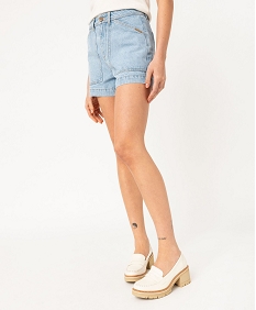 GEMO Short en jean ample à taille haute femme - LuluCastagnette Gris