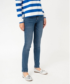 GEMO Jean slim taille normale en denim extensible femme bleu standard
