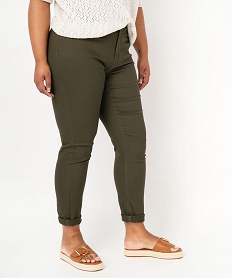 GEMO Pantalon coupe Regular femme grande taille kaki chine