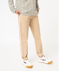 GEMO Pantalon chino coupe regular femme beige standard