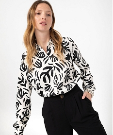 GEMO Chemise imprimée en matière satinée femme Imprimé