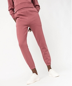 GEMO Pantalon de jogging en molleton doux femme rose standard
