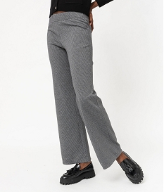 GEMO Pantalon large en maille imprimée à taille élastiquée femme Imprimé