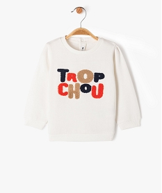 GEMO Sweat à message avec intérieur molletonné bébé garçon Beige