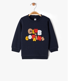 GEMO Sweat à message avec intérieur molletonné bébé garçon navy