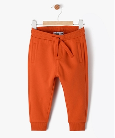 GEMO Pantalon de jogging avec ceinture bord-côte bébé garçon Rouge