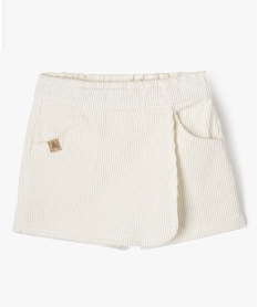 GEMO Jupe short en velours côtelé bébé fille - LuluCastagnette Beige