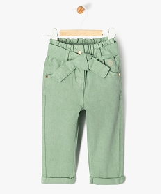 GEMO Pantalon en toile denim colorée bébé fille - LuluCastagnette Vert