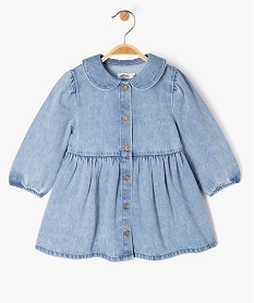 GEMO Robe en jean avec col Claudine bébé fille Bleu