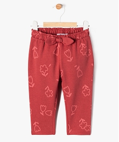 GEMO Pantalon en maille à motifs fleuris bébé fille rose standard