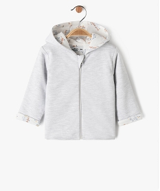 GEMO Sweat à capuche zippé réversible bébé garçon Gris