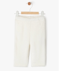 GEMO Pantalon en maille peluche à taille élastiquée bébé Beige