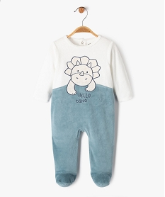 GEMO Pyjama en velours avec motif dinosaure bébé garçon bleu standard