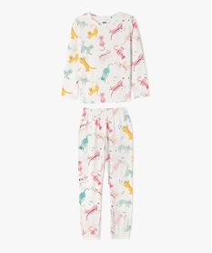 GEMO Pyjama en coton 2 pièces à motif chats fille Imprimé