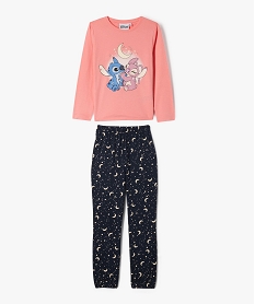GEMO Pyjama bicolore avec motif Stitch fille - Disney rose standard