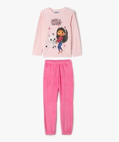 GEMO Pyjama en velours 2 pièces imprimé fille - Gabby et la maison magique Rose