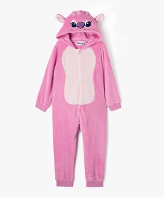 GEMO Combinaison pyjama à capuche fille - Stitch rose standard