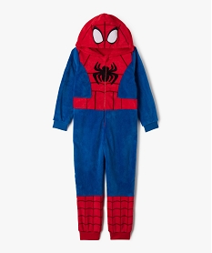 GEMO Combinaison pyjama en velours à capuche garçon - Spiderman bleu standard