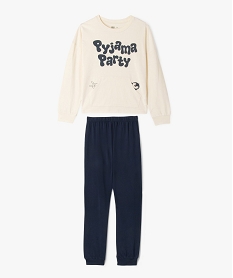 GEMO Pyjama bicolore avec motif animaux fille Beige