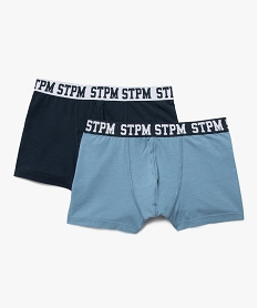 GEMO Boxer en coton stretch garçon (lot de 2) Bleu