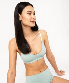 GEMO Brassière triangle sans armatures avec mousses amovibles vert standard