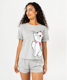GEMO Pyjashort avec motif Les Aristochats fille - Disney Gris