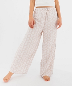 GEMO Bas de pyjama large imprimé en viscose femme Multicolore