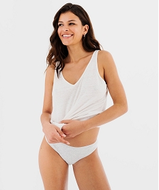 GEMO Tanga en maille côtelée femme (lot de 2) rose standard