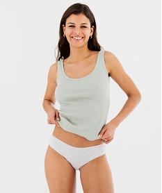 GEMO Culotte en maille côtelée femme (lot de 2) rose standard