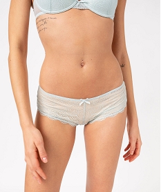 GEMO Shorty en dentelle et tulle femme (lot de 2) Bleu