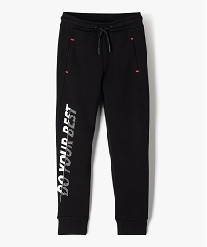 GEMO Pantalon de sport en maille extensible garçon noir standard