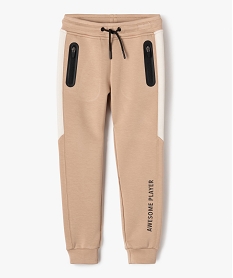 GEMO Pantalon de sport en maille souple et extensible garçon beige standard