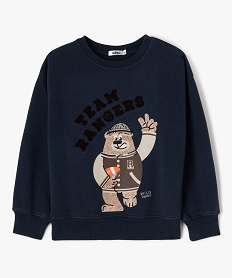 GEMO Sweat en molleton doux imprimé garçon navy
