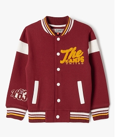 GEMO Sweat boutonné look veste teddy garçon - Camps United Rouge