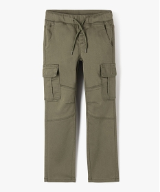 GEMO Pantalon cargo résistant garçon kaki standard