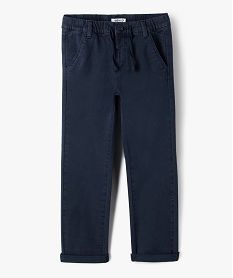 GEMO Pantalon chino coupe Regular taille élastique garçon navy