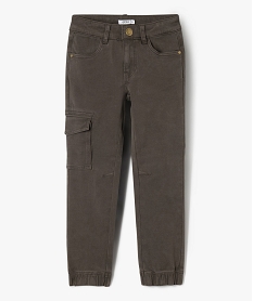GEMO Pantalon cargo regular extensible garçon marron standard