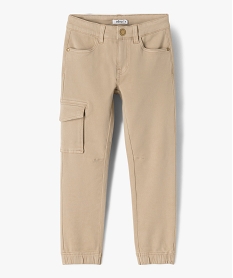 GEMO Pantalon cargo regular extensible garçon beige standard
