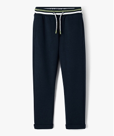 GEMO Pantalon en maille avec revers garçon - LuluCastagnette navy