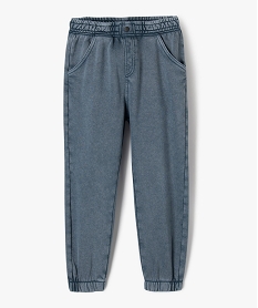 GEMO Pantalon jogger en maille avec ceinture élastique garçon navy