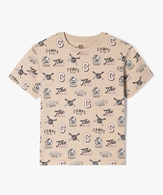 GEMO Tee-shirt manches courtes avec inscriptions garçon - Camps United Imprimé